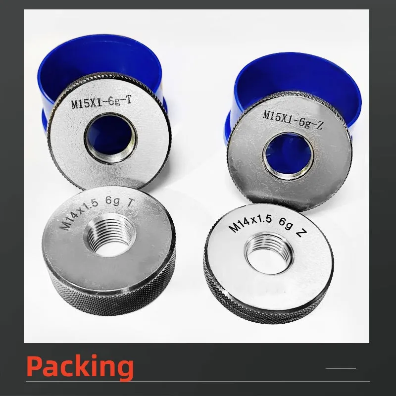 1SET(1*GO+1*NOGO) M16-M20 비표준 미터법 미세 치아 나사 링 게이지 6g 측정 도구 M16M17M18M19M20 X1.5 0.5 1.25 0.75
