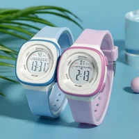 Montres enfants étanche violet numérique enfants montre pour garçons filles mode étudiant électronique montre-bracelet réveils 3