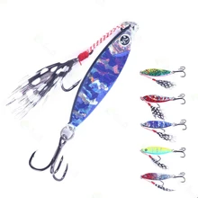 

10g metal VIB Jig Bait 5pcs False Bait Reinforced Slot Three Hooks Fishing Lure