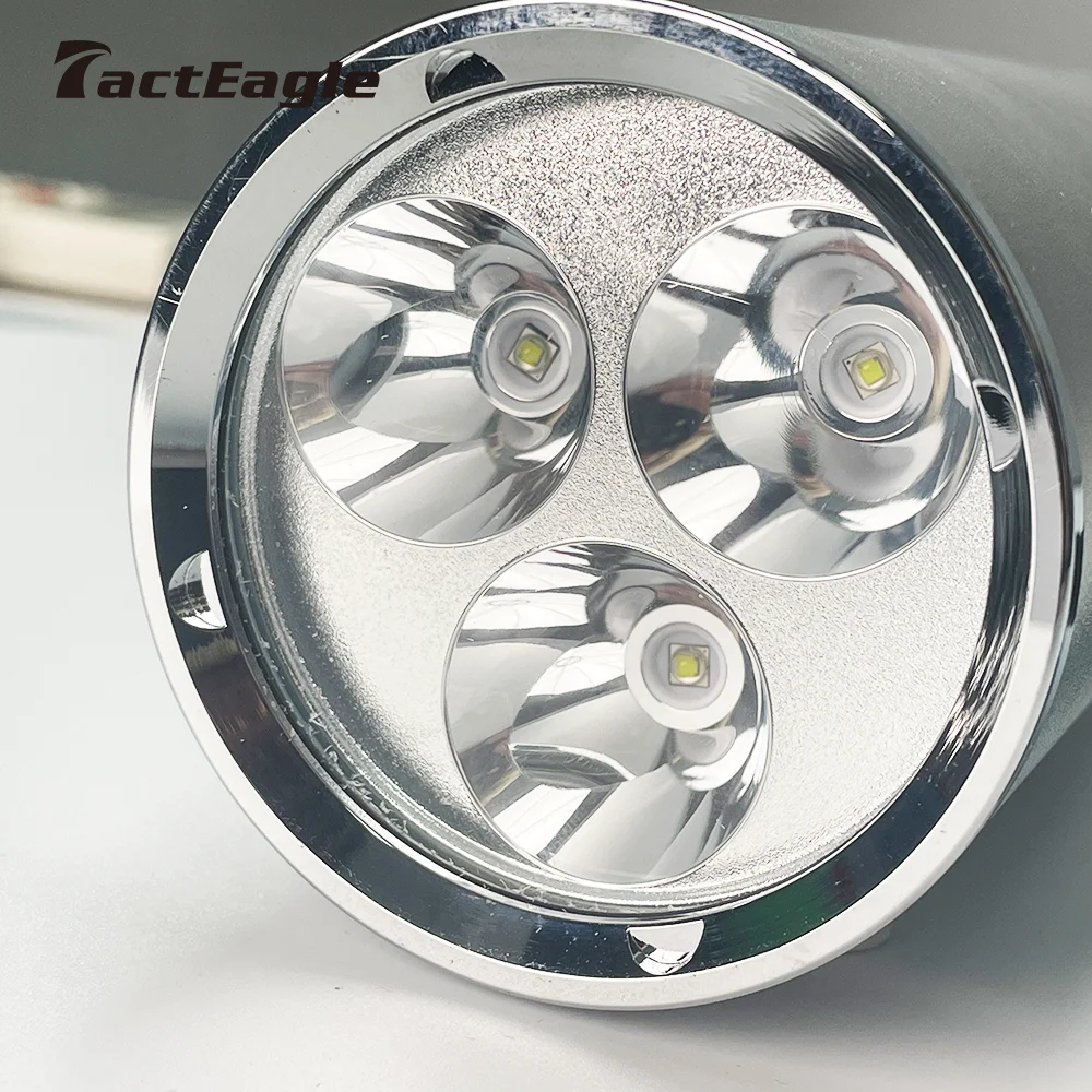 TACTEAGLE Rechargeable Camp Flashlights Portable Waterproof Torch Work Light Outdoor Searchlight Camping Lantern with Side Light
