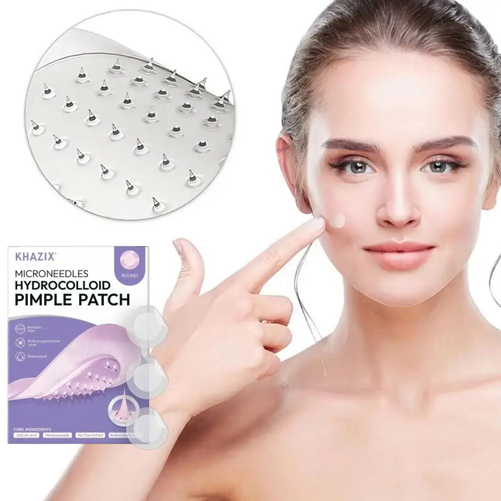 Hydrocolloid Round Pimple Patch Ultra-thin Invisible Micro Needle Acne Patches 8 Hours Effective Facial Care Acne Cover Sticker