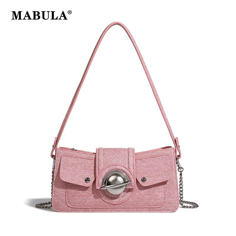 

MABULA Luxury Design Women Flap Shoulder Bags Fashion Chain Crossbody Bag High Quality Phone Purse Small Tote Handbag