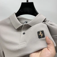Chemises polo pour hommes en coton pur, grande taille, manches courtes, col rabattu brodé, t-shirts décontractés pour hommes, été 4