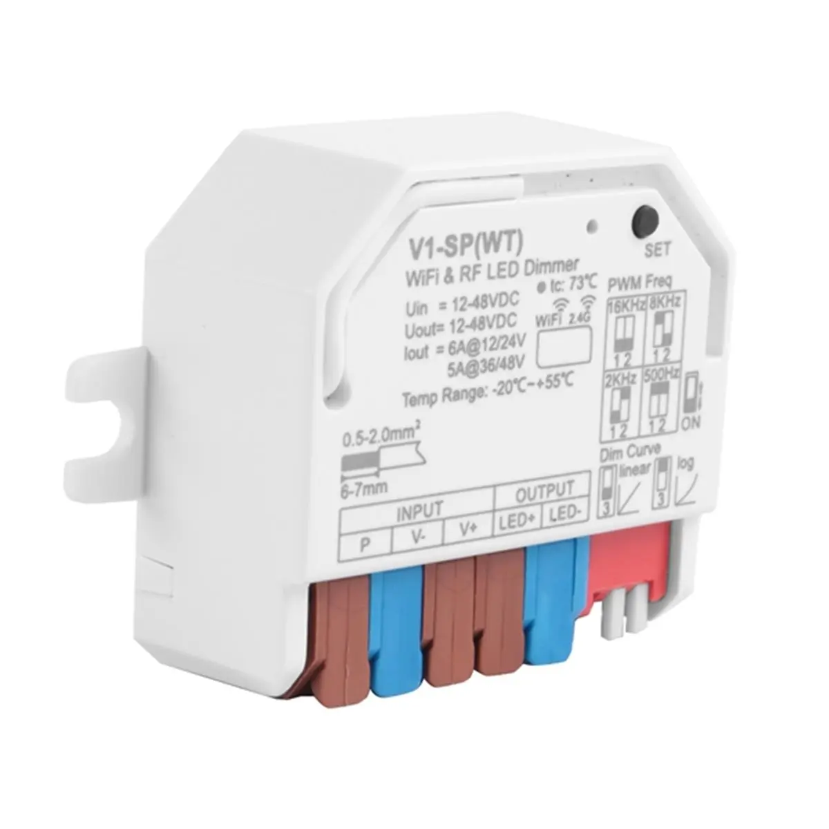A10R V1-SP 투야 스마트 클라우드 WiFi 디밍 푸시 LED 컨트롤러 단일 채널 정전압 밝기 조절