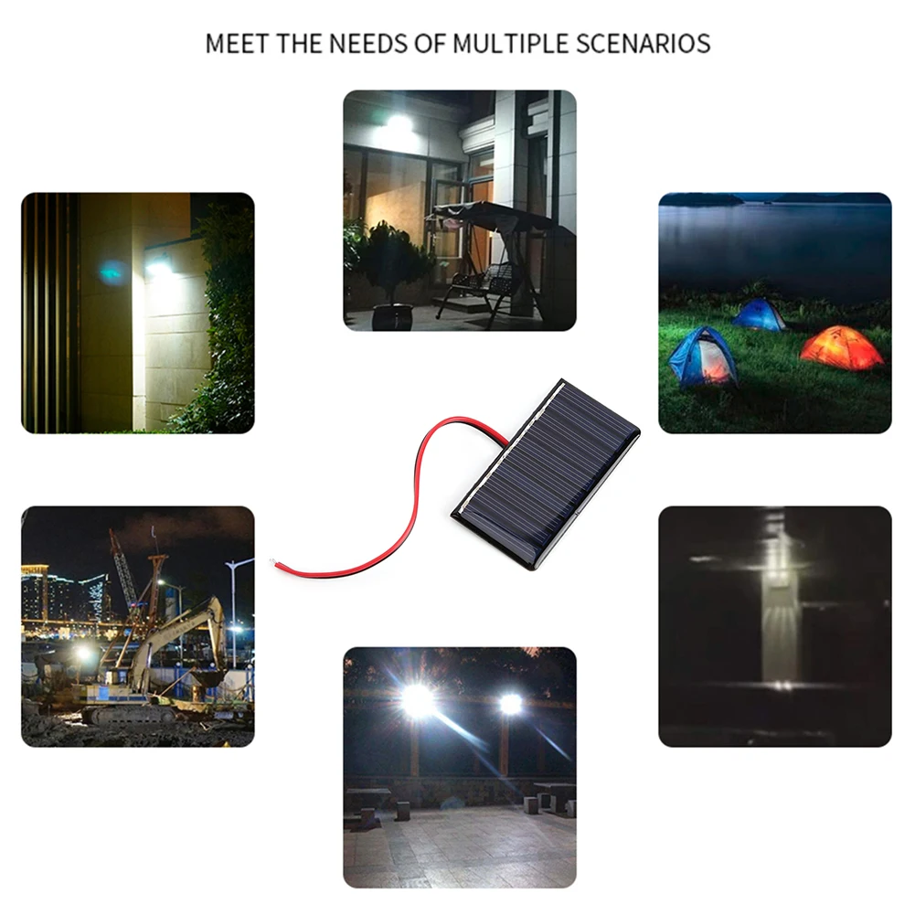 Solar Panel Study Silicon DIY Battery Charger 0.3W 5V Epoxy Panels Mini Solar System DIY Polysilicon Boards with Wire