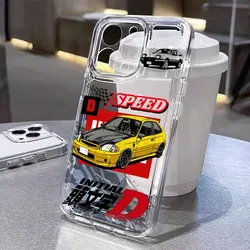 Initial D Car Race Transparent Silicone Phone Case - POCO M5S (TKKtm06)
