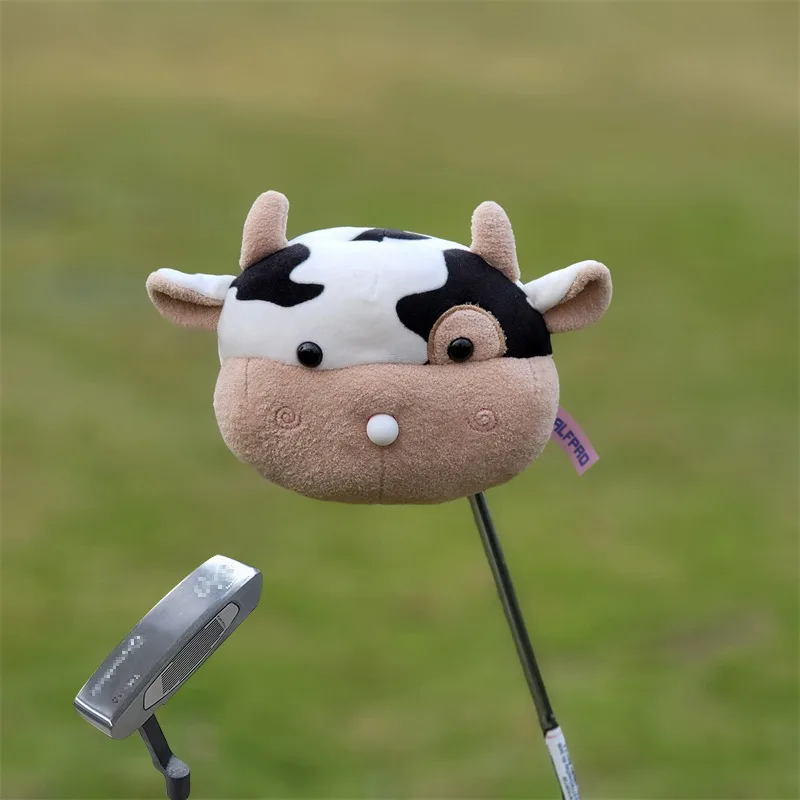 New Cow Animal Golf Headcover for Driver,Fairway Hybrid for Men and Wmen's Golfer Mascot Novelty Cute Gifts 4