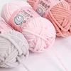 50g/Ball 4.5mm 59M Chunky Knitting Yarn for DIY Handmade Dolls Blankets Scarves Soft and Shiny Ice Yarn for Crafting Plush Toys 1