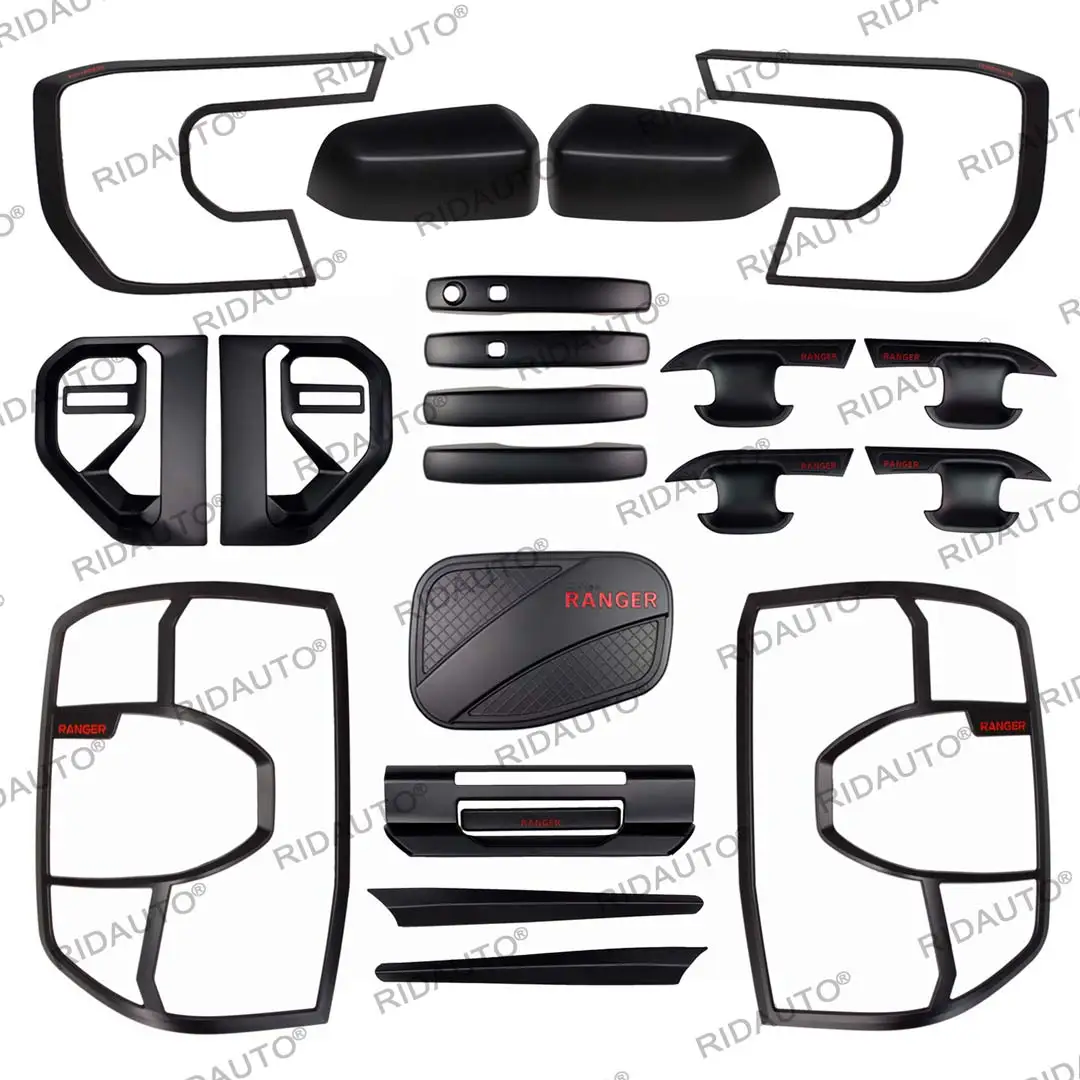 

Для 2022-2024 Ford Ranger T9 WILDTRAK комплекты кузова тюнинг автомобильные аксессуары матовый черный ABS пластик автотюнинг литье