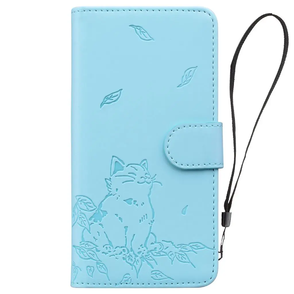 Kawaii Leather Wallet Flip Phone Case with Cover