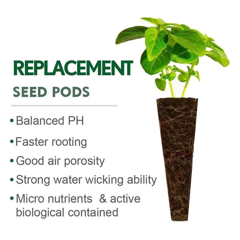 50x Seed Grow Sponges Replacement Root Growth Sponges Seedling Starter Plugs Seed Starting Pod Hydroponic Garden Planting