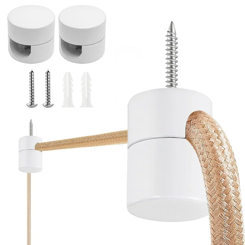2PCS Ceiling Lights Cable Holder Mounting Wall Ceiling Pins Textile Cables Screw Expansion Tube Light Accessories lamp holder lamp bulb holder lamp base