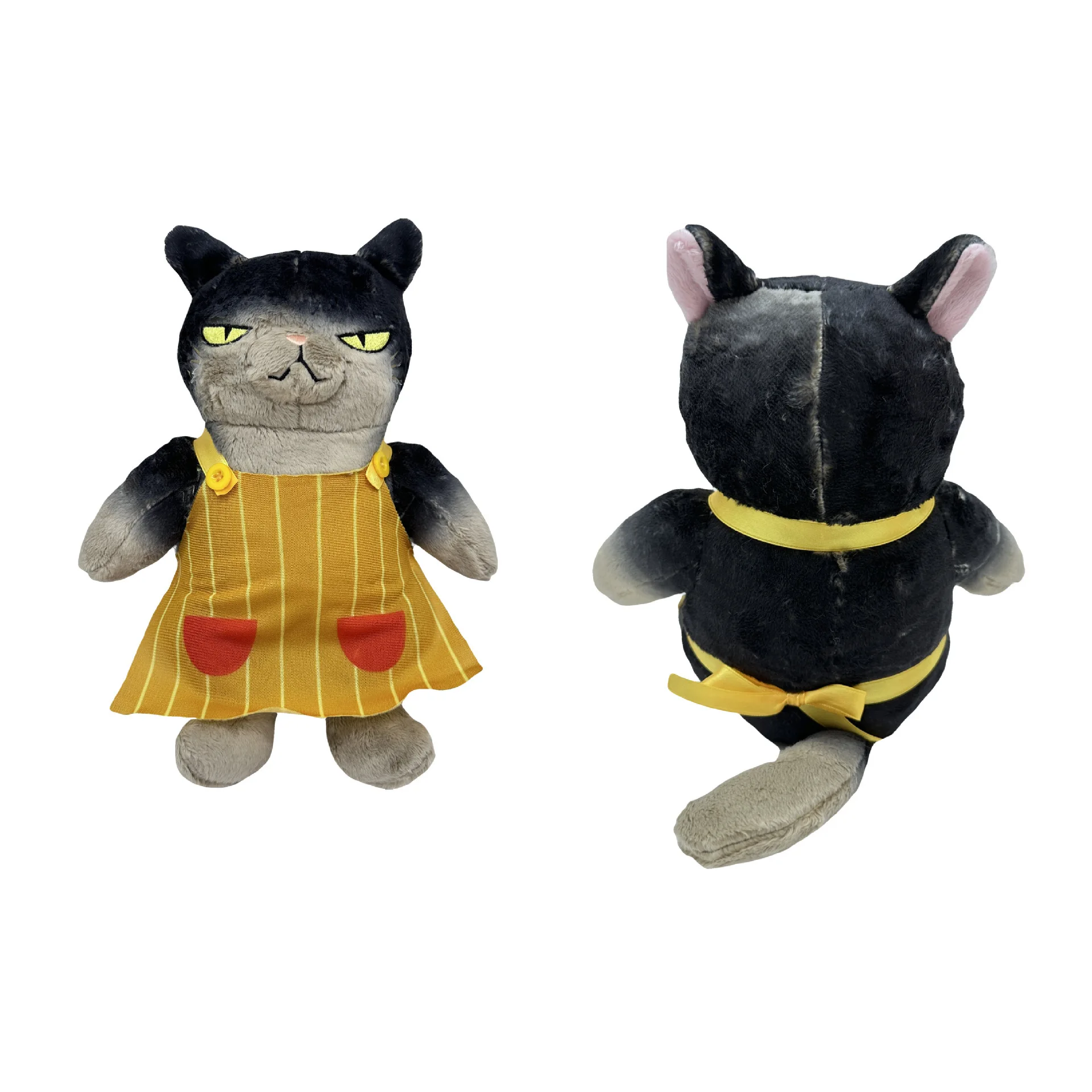 

Anime Yukichi Mascot Plush Black Cute Comic Role Doll Soft Anthropomorphic Cat Plushie Funny Furry Animal Companion Pillow