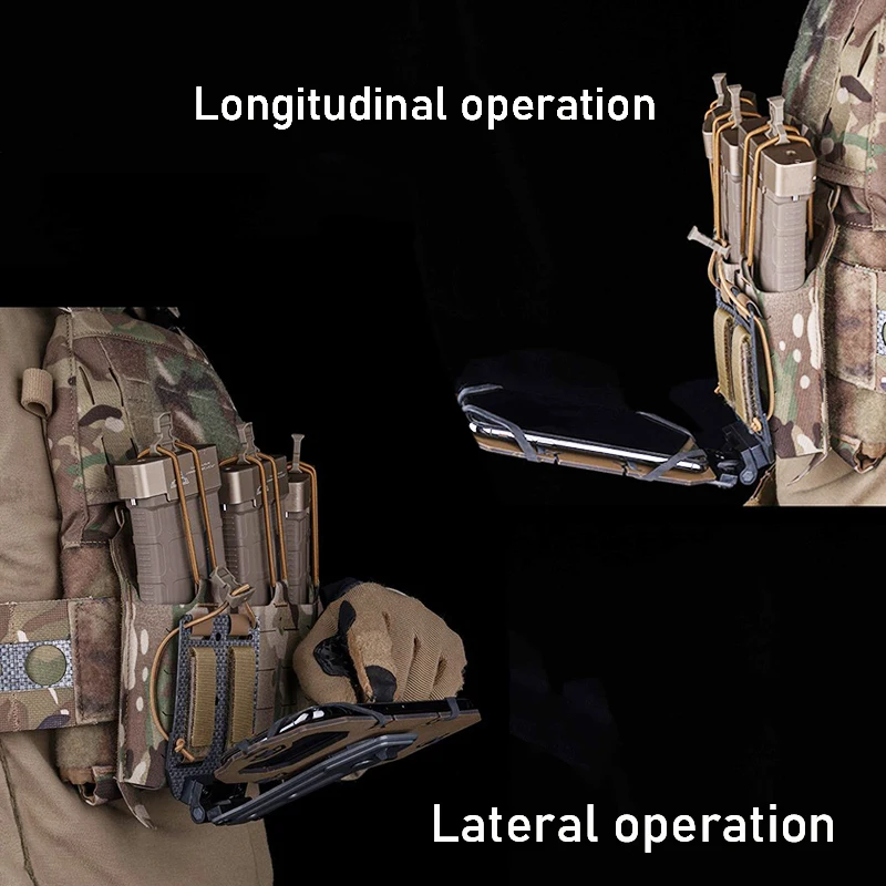 MOLLE folding navigation board, 90° rotating navigation adapter, hunting map package management panel. mobile phone holder 2