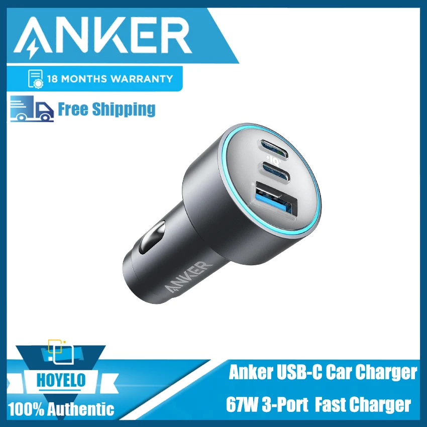USB C Car Charger Adapter(52.5W), Anker 323 Compact Car Phone
