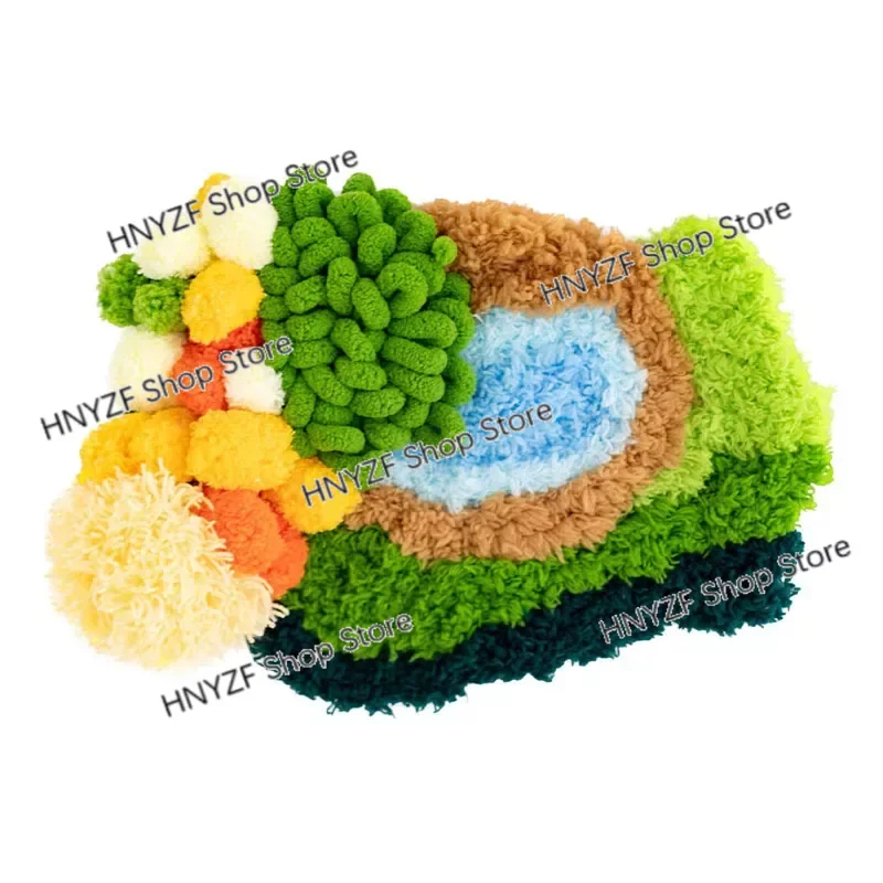 

Handmade diy moss coaster carpet material bag for beginners, zero basic decorative ornaments, creative gift for best friends