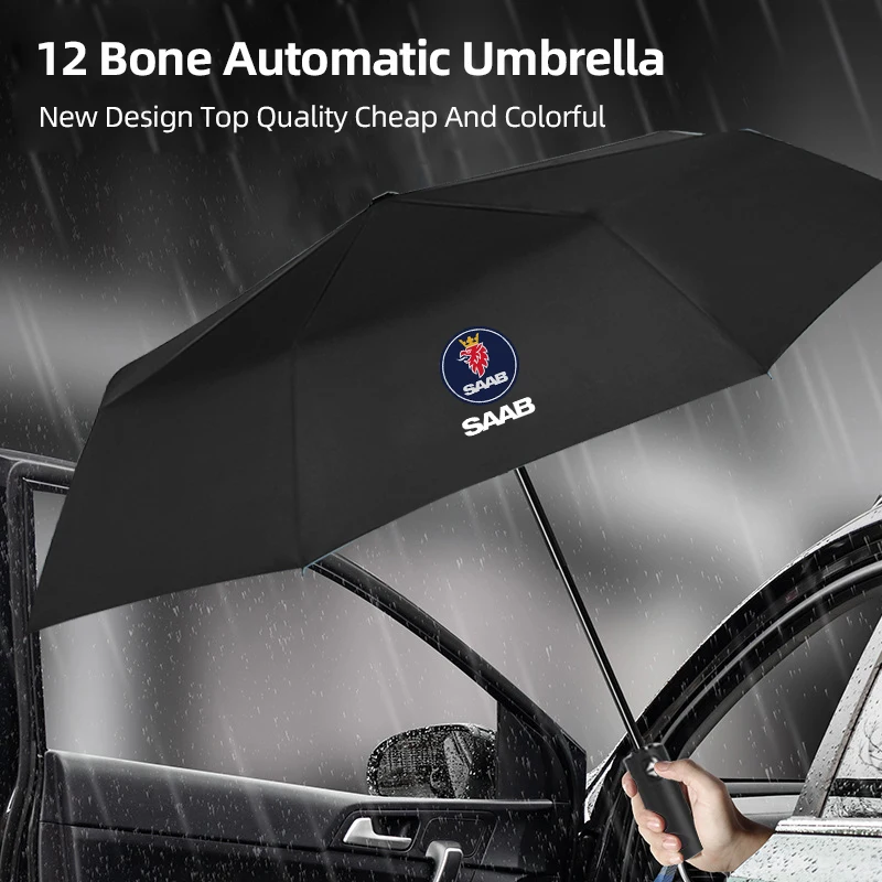 Car Accessories Portable Automatic Folding Sunshade Umbrella For SAAB 9-4X 9-7X 9-5 9-2X 9-X 9000 900 600 99 97 Monster GT750