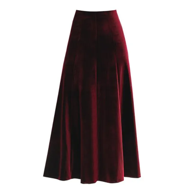 Velvet Plus Size Long Skirts Womens | High Waisted Velvet Maxi Skirt - Skirt  Women - Aliexpress