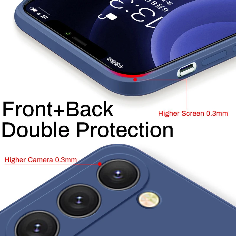 Plus Case Liquid Silicone Phone Case For Samsung Galaxy S23 S 23 S22 Ultra S24 FE S25 + Plus Soft Cover
