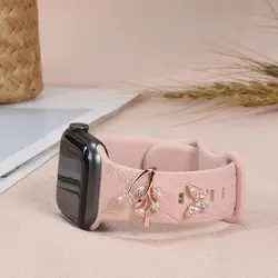 Elegant Diamond Brooch and Metal Charm (Rose Gold)