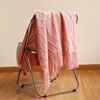 Nordic Knitted Tassels Fringe Pink Blankets Lightweight Throw Solid Blanket Cozy Farmhouse All Season Comfort For Wedding Gift 2
