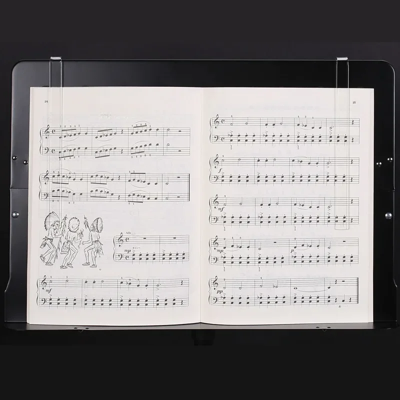 2Pcs Music Stand Clips,acrylic Transparent Music Score Clips, Guitar and Piano Score Clips Music Page Holder Clips