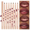 1g Custom Bulk Creamy Lip Liner Private Label 12-Color Pink Tube Matte Waterproof Pigment Plumper Long-lasting Moist Lips Makeup 1