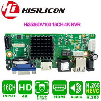 Scheda Registratore IP Ethernet Hisilicon Hi3536Dv100 Xmeye NVR 16 Canali 4K, 16 Canali ONVIF HDMI SATA P2P per Videosorveglianza Domestica