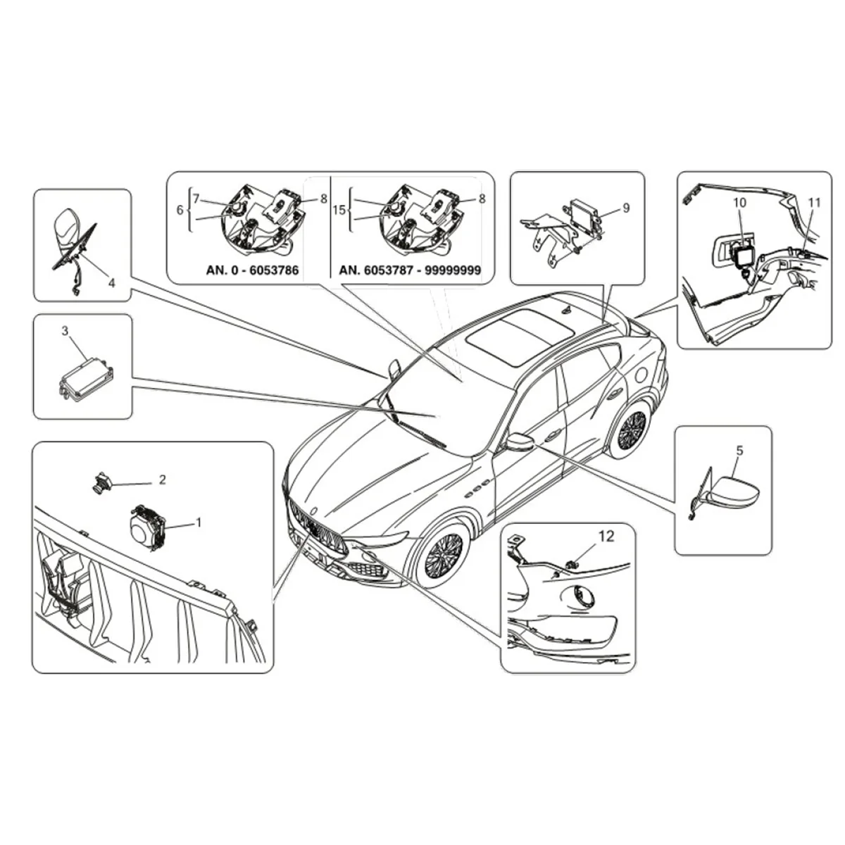 Car Rear View Camera Backup 670100888 670104948 673011216 for Maserati Levante-4WD Parking Assist Camera