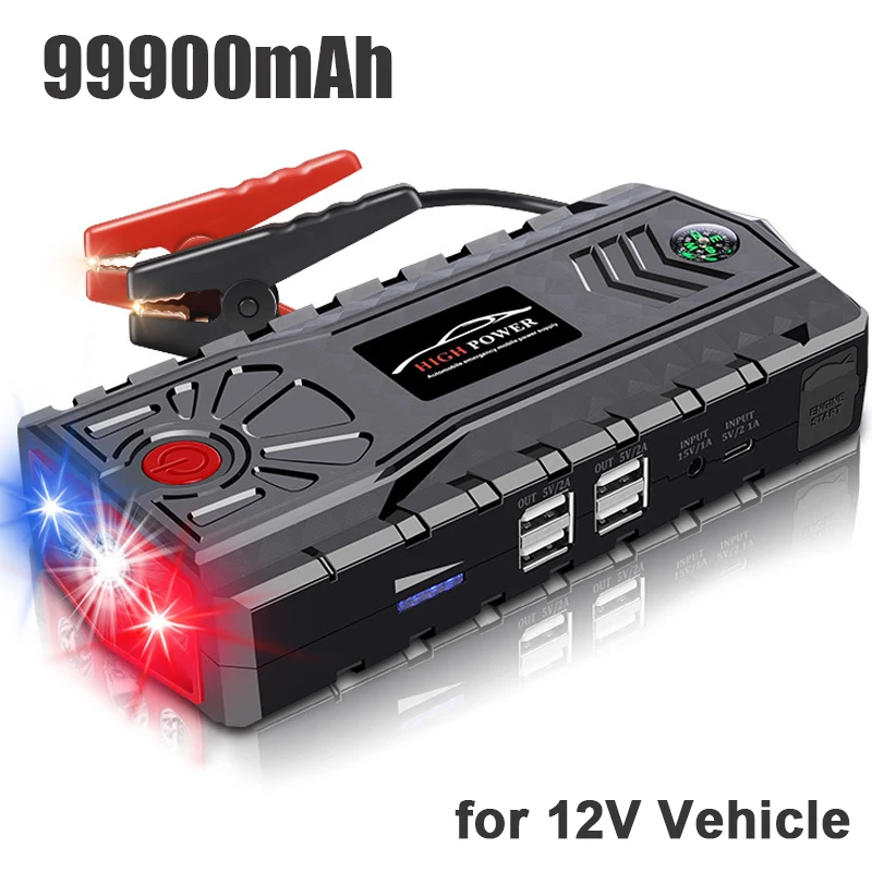 

99900 мАч автомобильное пусковое устройство, внешний аккумулятор, Стартовое устройство, USB-зарядное устройство, аварийное пусковое устройство, источник питания