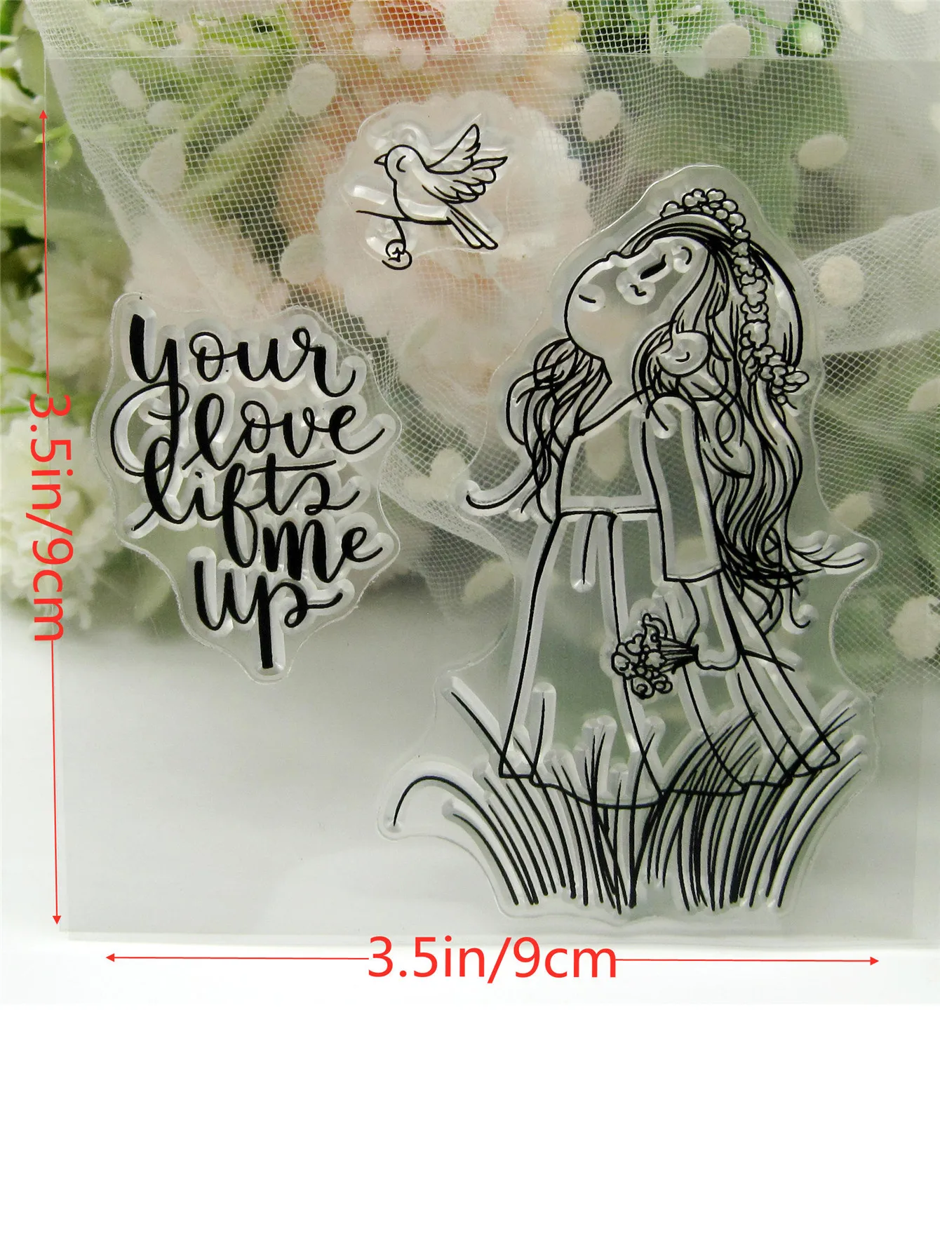 Transparent Silicone Rubber Stamp and Metal Die Sheet Cling Clear Girl DIY Scrapbooking Cute Pattern Photo Album clear stamps clear rubber stamps