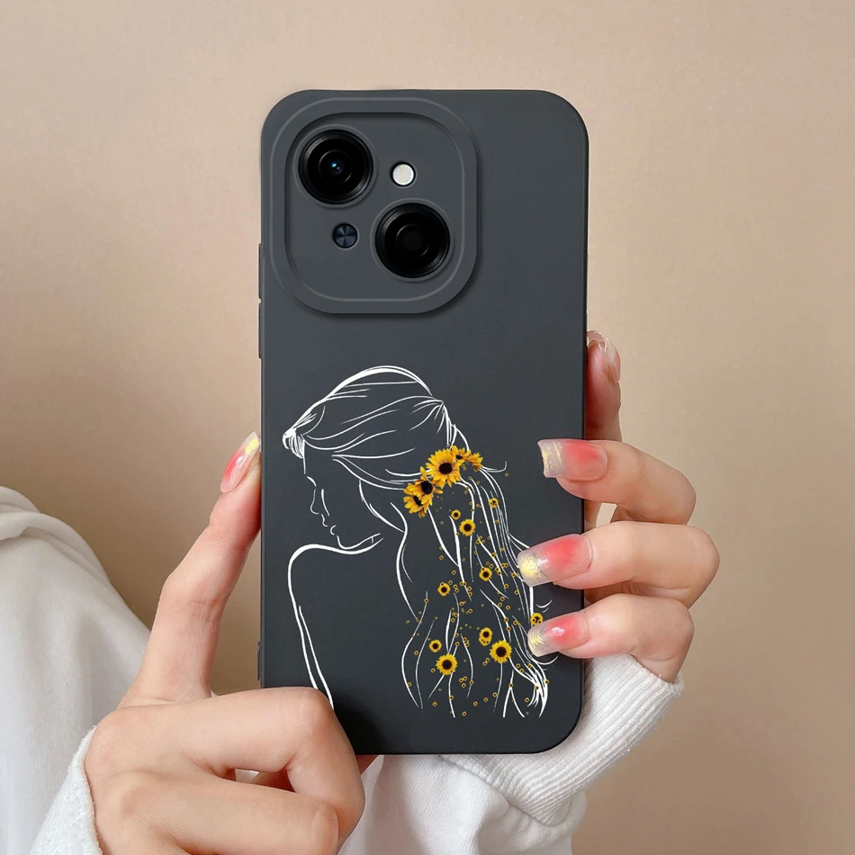 Tecno Fashion Phone Case - Soft Liquid Silicone Anti-Drop Housing