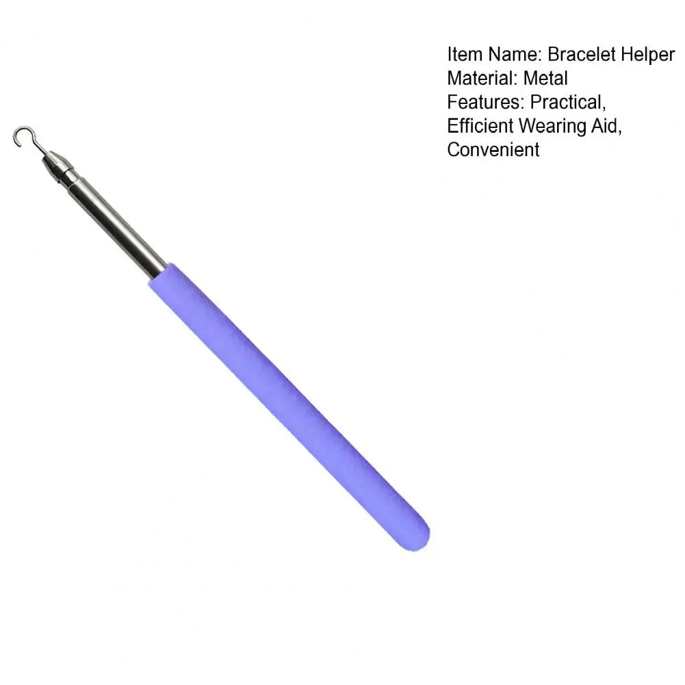 28cm Bracelet Helper Hook Tools Stainless Steel Jewelry Wearing Aid Metal Bracelet Assistance For Clasps Zippers Necklaces Watch