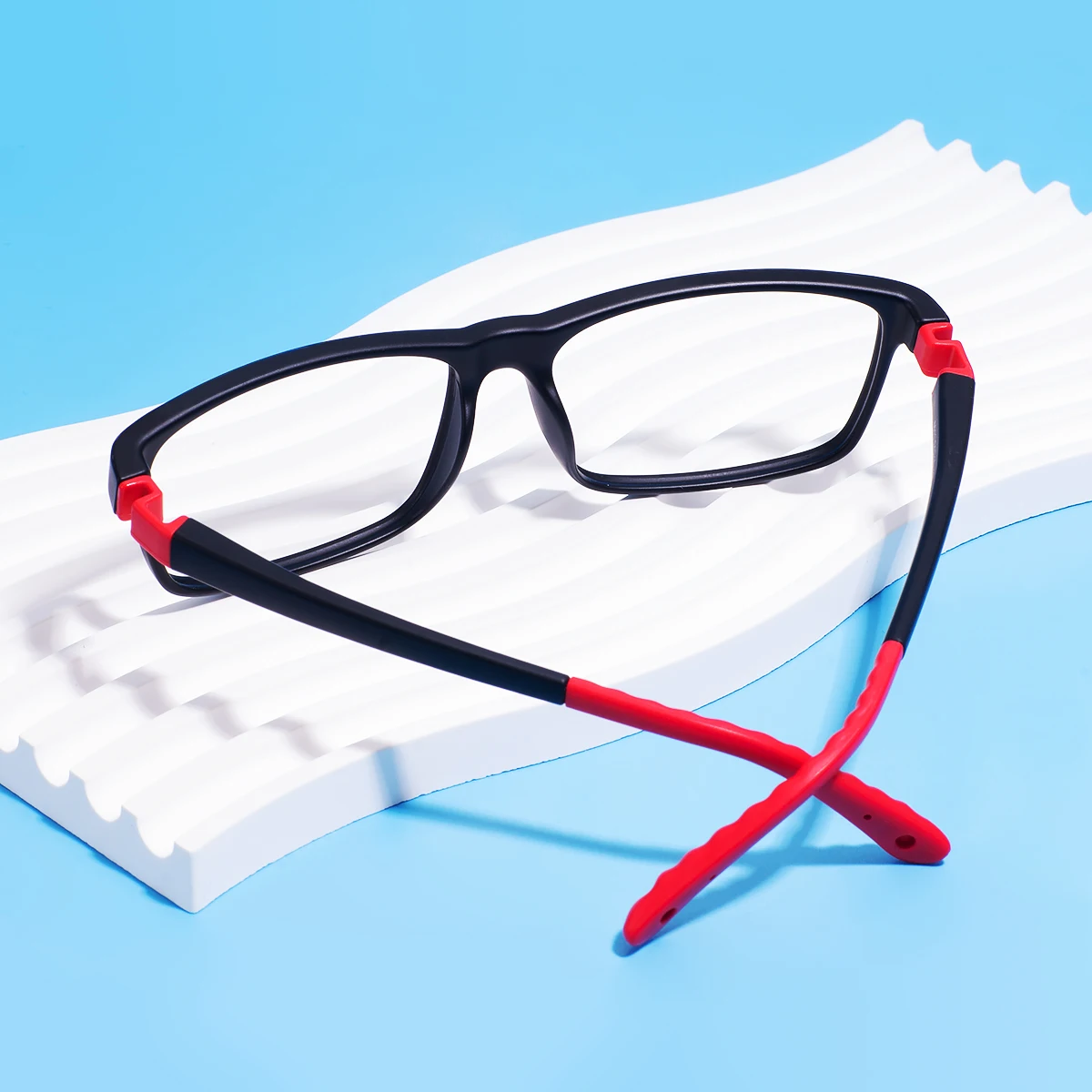 Eyeglasses Frames For Optical Prescription Lenses TR90 Rectangular Full Rim Flexible