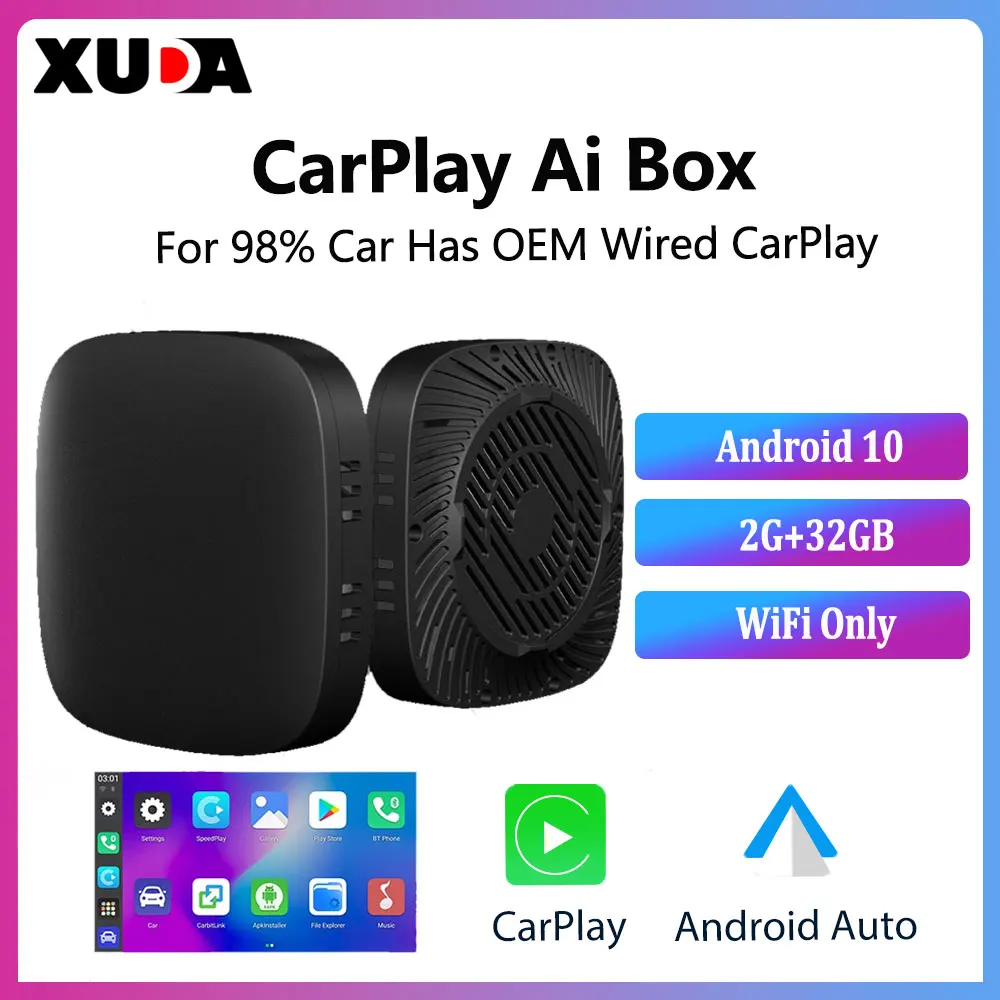 

XUDA CarPlay Ai ТВ-приставка A133 4 ядра 2 + 32 ГБ Androi поддержка Netflix YouTube