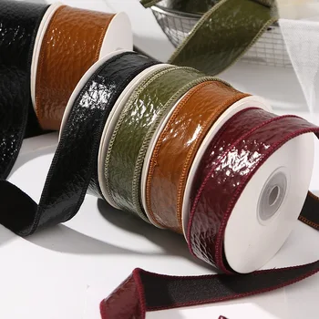 10mm 16mm 25mm 40mm 1.5 "1" Nastri PU FAI DA TE Archi Dei Capelli Accessori Nastro Fatto A Mano Artigianato Abbigliamento Cucito Cappello Materiali 10 Metri