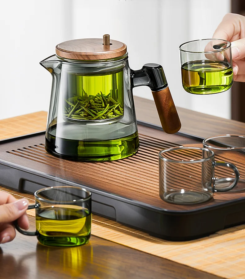 Large Capacity Dividing Teacup with Removable Glass Inner Tank - Tea Ceremony Water Separation Filter
