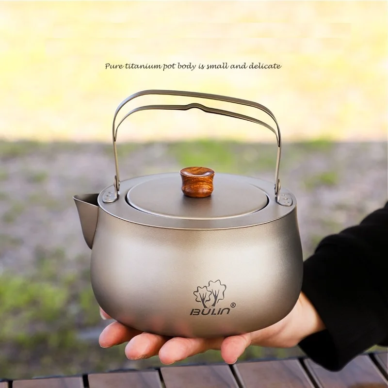 Camping Bulin BL200-L4 Cooking Titanium Kettle 800ml Tea Coffee Pot