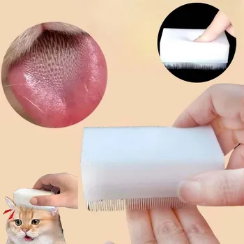 3pcs Cat Dog Hair Grooming Tongue Brush Massage Simulated Kitten Tongue Coating Loose Hair Removal Grooming Comb Cat Accessories