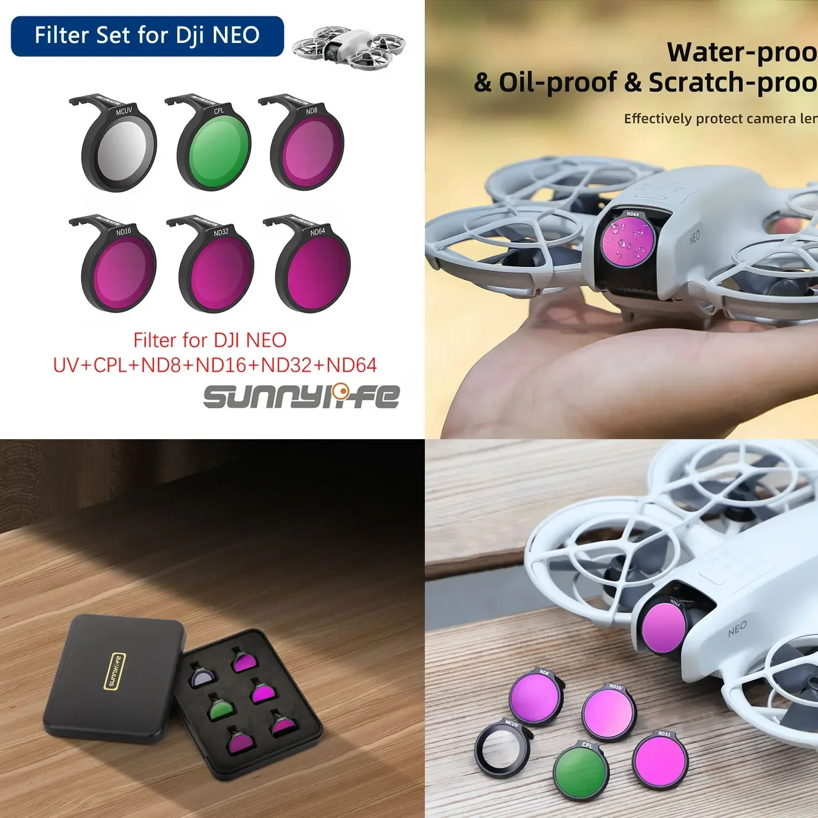 Deux housses de protection pour drone DJI, l'une avec un drone NEO à l'intérieur, l'autre vide, prêtes à être utilisées.