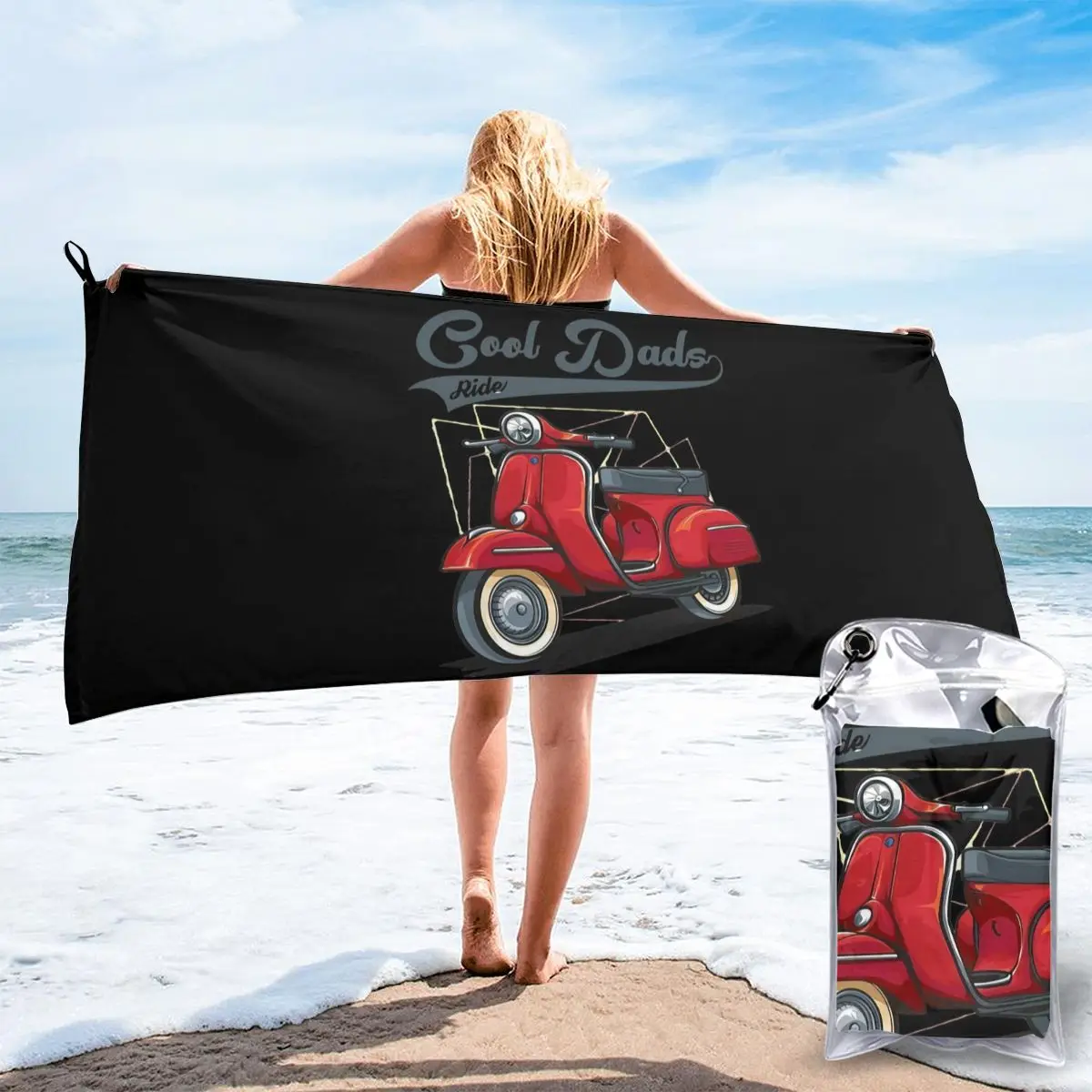 Cool Dads Ride Vespa Classic Mens Warmer Women Men Humour Beautiful Stylish  Loose Man Movie Beach Bath Towel