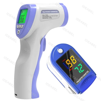 Termometro digitale a infrarossi Baby Fronte Orecchio Senza contatto Uso medico Misuratore di temperatura corporea Misuratore IR per adulti Febbre Termometro