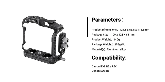 Smallrig Canon Black Mamba Camera Half Cage Rig & Cable Smallrig Canon Black Mamba Camera Half Cage Rig & Cable