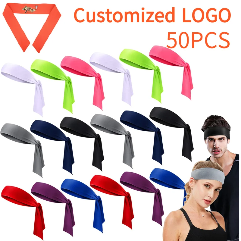 Custom Personalized Sport Headband Sweatband - Design Your Own Text/Logo For Gym, Yoga, Running - View #3