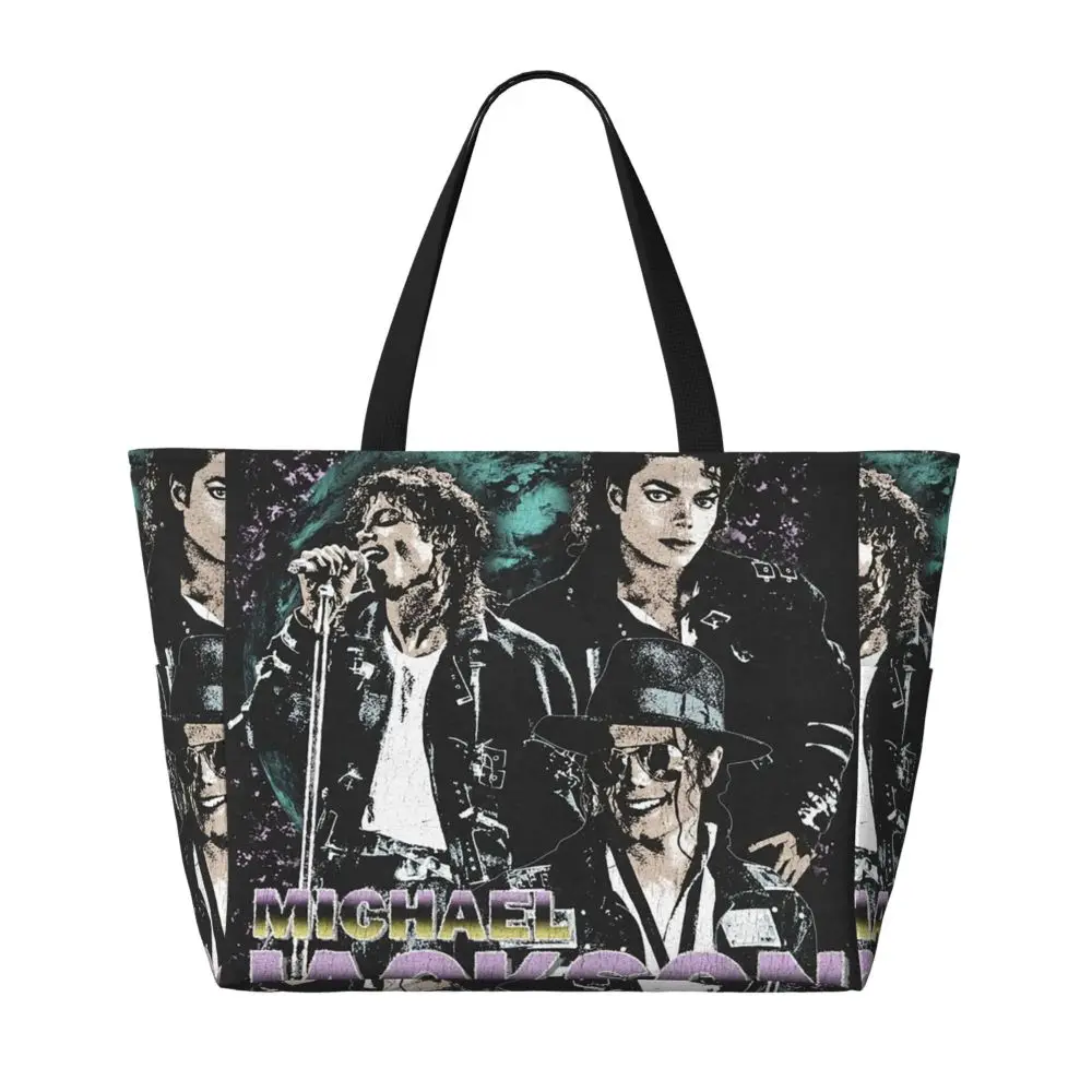 Michael Jackson Beach Tote Bag Sport Gym Yoga Duffle Large Tote Bag Women Travel Bag Fitness bag