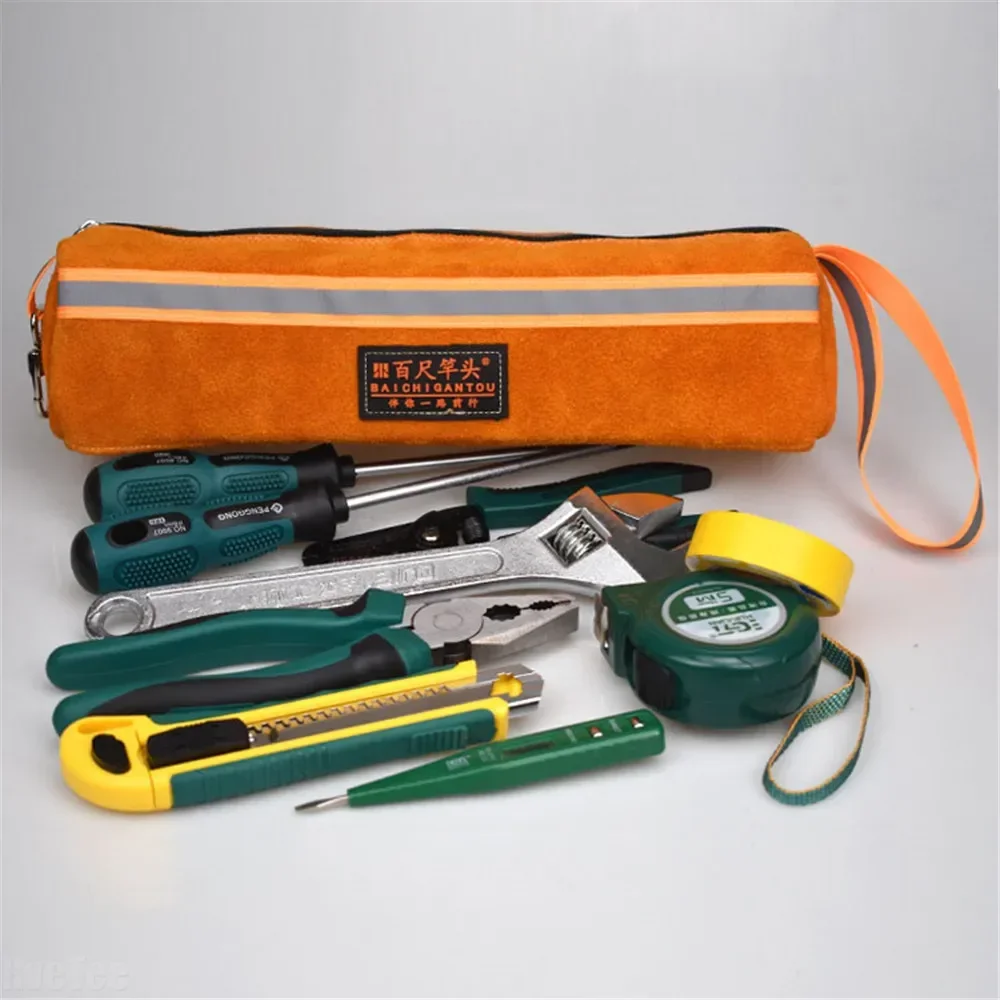 

Кожаная сумка для инструментов, металлическая длинная Пряжка, портативный Столярный Инструмент электрика, сумка для хранения инструментов для кемпинга на открытом воздухе