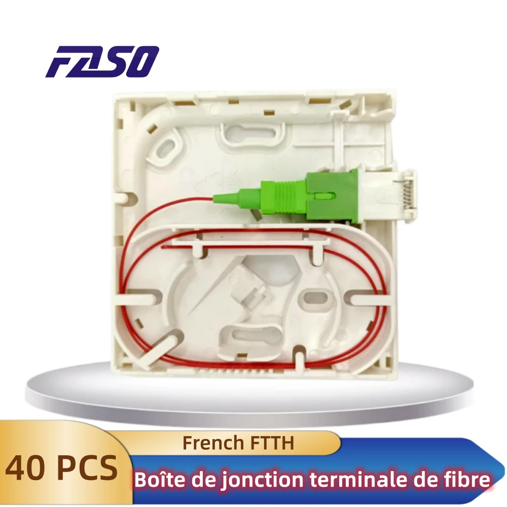 

French FTTH FTTH POT Terminal Outlet Single Mode SC/APC Socket Box SET For French Socket PTO Box Set 40 pcs