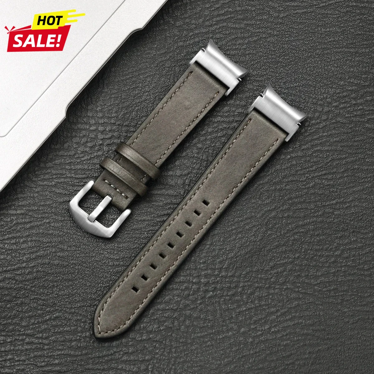 Premium No-Gap Leather Strap Watchband Bracelet