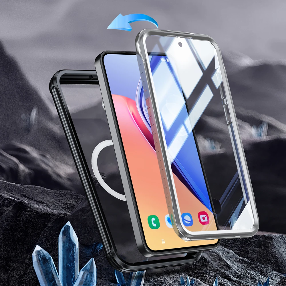 Dual Layer 360° Glass Protection Phone Case – Clear Shockproof with Wireless Charging & MagSafe Compatibility