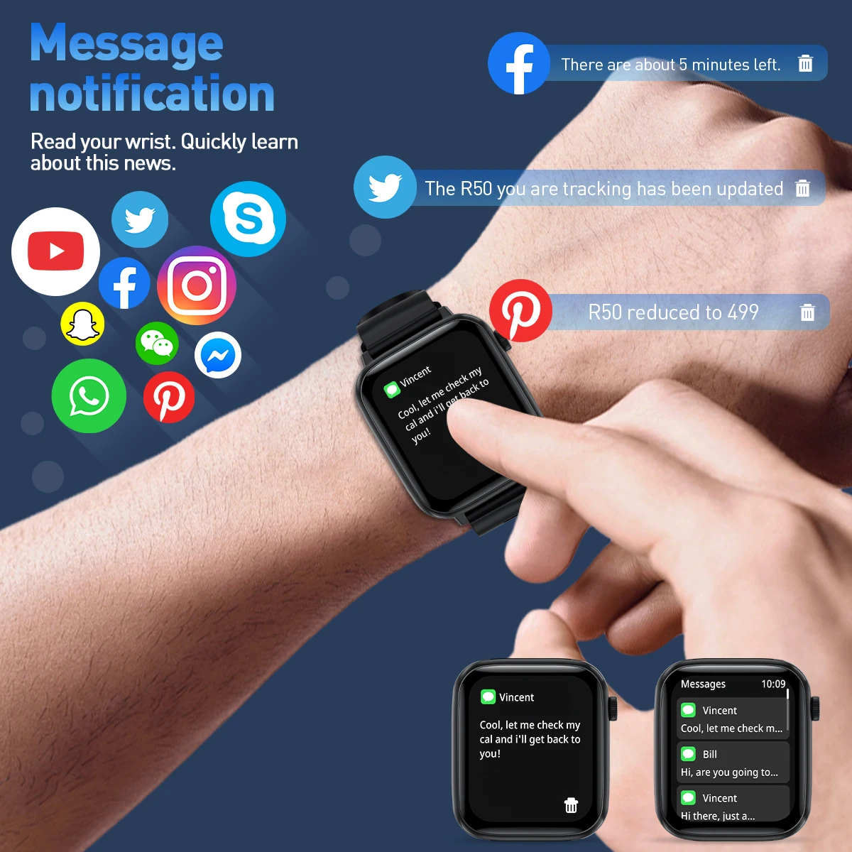 LIGE Men Smart Watches 1.83 Inch HD Display Answer Make Call Message Preview Sport Modes DIY Dial Weather Forecast For Women New